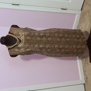 Harve Benard  brown vintage animal print  dress size 8